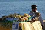 Old man selling sponges in Paphos